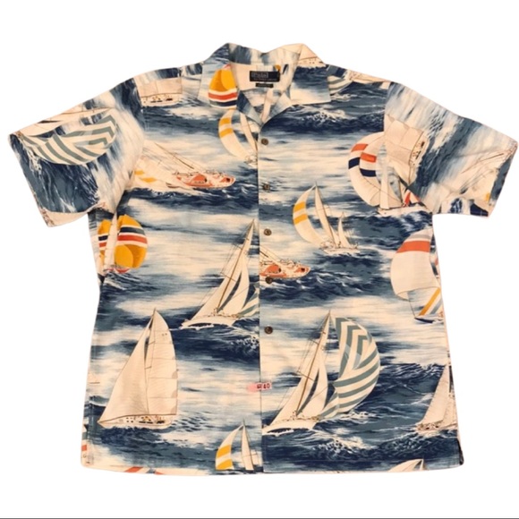 Polo Ralph Lauren Other - Vintage Polo by Ralph Lauren Sailboat Shirt, Camp Shirt